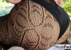 nicole aniston screams as hot creampie floods backyard pussy