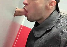 First Gloryhole Adventure Shocks with Intense Sucking Thrill!