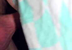 wife bends over for hubby's cum-covered shaved asshole pounding