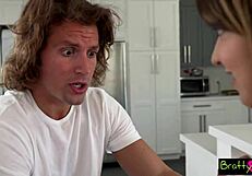 yo stepsis stretches yoga then rides cock in hot taboo fuck