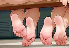 Anime hentai feet joi dare humiliates you into censored cum explosion