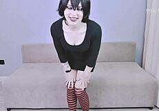 Mavis dracula teases her juicy pussy ass then begs cum all over every hole