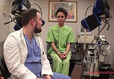 problem patient sandra chappelle spreads in latex gloves backstage fetish 😷🩺