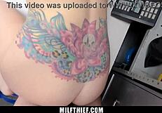 Officer Strips Suspected Thief Crystal Taylor in Security Office Bent Over Doggystyle Punish Fuck Big Tits Milf