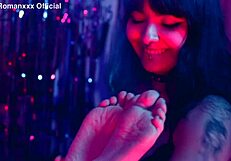 Latina Goddess Forces Toe Sucking and Foot Tickling Submission