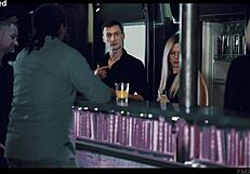 Tiny addicted chick bounces cowgirl on huge monster cock feet up