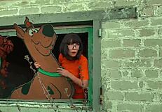i tag along as velma solves mysteries with scooby doo outdoors