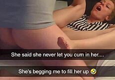 i caught my cheating milf wife getting bred creampied on snapchat pov