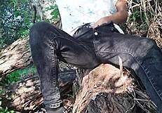 Risky Outdoor Masturbation in Forest Clothes On