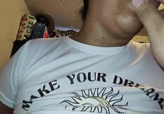 Neighbor fucks me hard with shirt on soaking my pussy wet