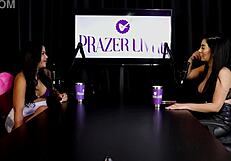 Amy Yamaguchi's Hotwife Suruba with Sixteen Men in Sheer Red