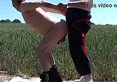 Pegging boyfriend's ass in kitchen cornfield bathroom ass to mouth