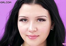 Does elegant brunette's tease make you throb?