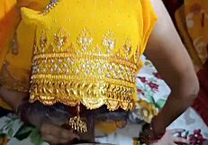 Newlywed Indian wife surrenders to bedroom cravings with husband