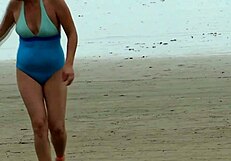 Latin stepmom wife bangs best friend's son hard on beach