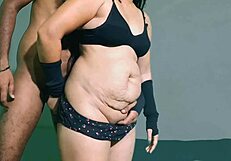 Neighbor's wife moans passionately on Valentine's Day fucking missionary in home tight wet pussy