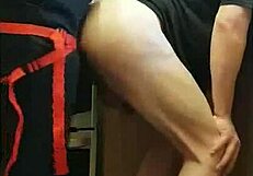 Pegging boyfriend's ass in kitchen cornfield bathroom ass to mouth