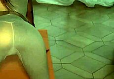 check her out giving an ass job with dry humping then cum all over yoga pants