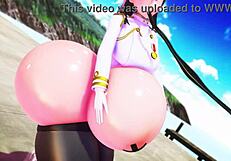 ever seen a girl ballooned up huge in wild femdom inflation play?