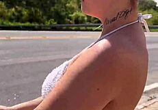 roadside WHORE gives FREE bush fuck after price chat.