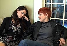 vulnerable brunette dyke eaten out then plowed by cheater girlfriend strapon