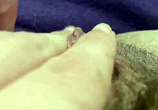 watch her big clit throb to intense closeup orgasm