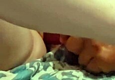 stretching her gaping ass and pussy for double penetration