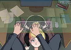 Blonde secretary big ass public blowjob anal creampie office hentai! 🍑💦🔥