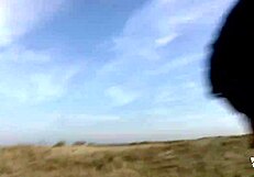 skinny brunette bends over outdoors for deep anal fingering and doggystyle assfucking