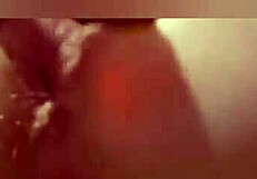 stretching her gaping ass and pussy for double penetration