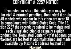 Maxine X shoves pantyhose deep inside before dildo slamming her ass