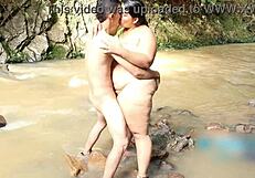 beach sex with a fan turns into wild pussy pounding