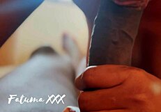 Real sister teases with close up wet blowjob on his cock