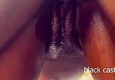 Ebony skinny big tits teen 18+ fucked sweetly in backyard garden petite ass