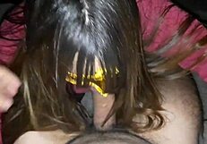 Cozy sofa creampie surprise with massive cock pumping hot load inside