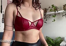 i can't stop teasing in shiny stockings with my curvy legs and small tits veggiebabyy