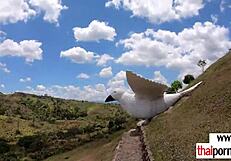 ever seen a cute thai teen suck big white cock outdoors?