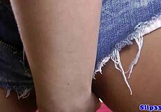 stunning teen rides old man's cock pov cowgirl until she explodes with emotion