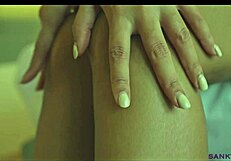 Sanktor's petite skinny asian babe strips teasing natural tits dancing erotic.