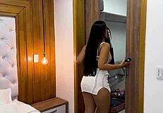 Colombian big booty babe rough fucked by Mexican stud on Tinder then swallows his load?