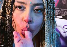 I can't stop gagging on your toes goddess before deepthroating everything