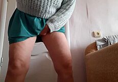 Teacher's secret lesbian masturbation caught turns into steamy skirt-lifting discovery