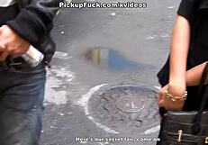 ever wonder why skirt girl drops to knees for street stranger cock right away?