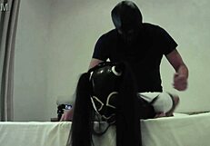 milf slut bends over for anal pussy cock in lingerie pantyhose cumshot