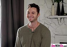 little sis teases bro then begs for his cock inside her