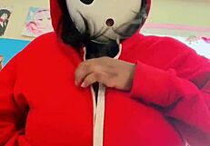 imagine if shyguy rocked those massive natural tits, dancing and sucking in cosplay fun