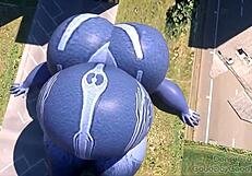 I can't believe Cortana battles Siri in this giantess ass and belly clash