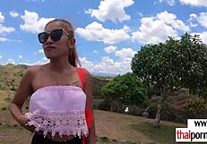 ever seen a cute thai teen suck big white cock outdoors?