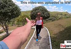 ever seen a cute thai teen suck big white cock outdoors?