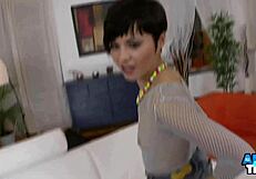 Nasty big ass 19yo milf takes rough anal deep with big pussy lips